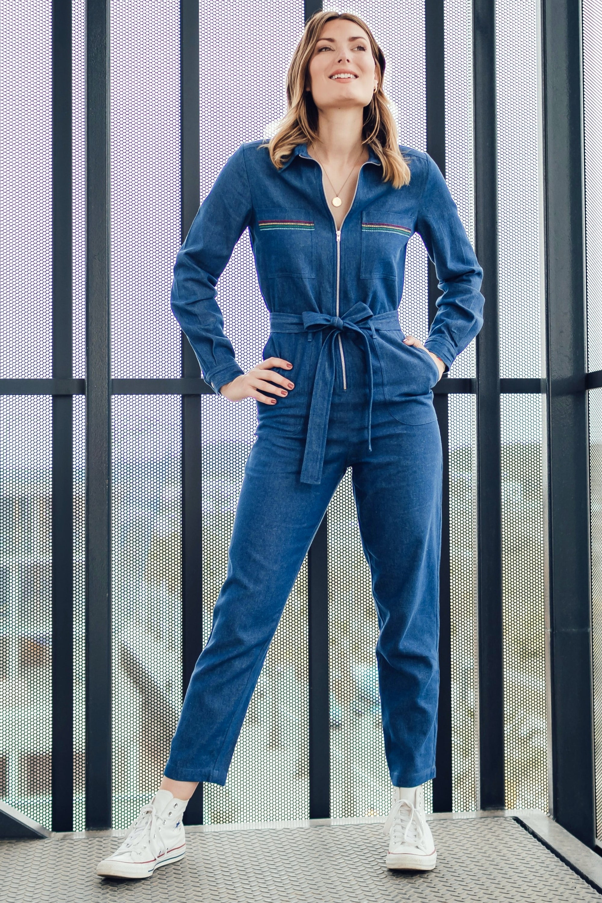 SUGARHILL DENIM JUMP SUIT-